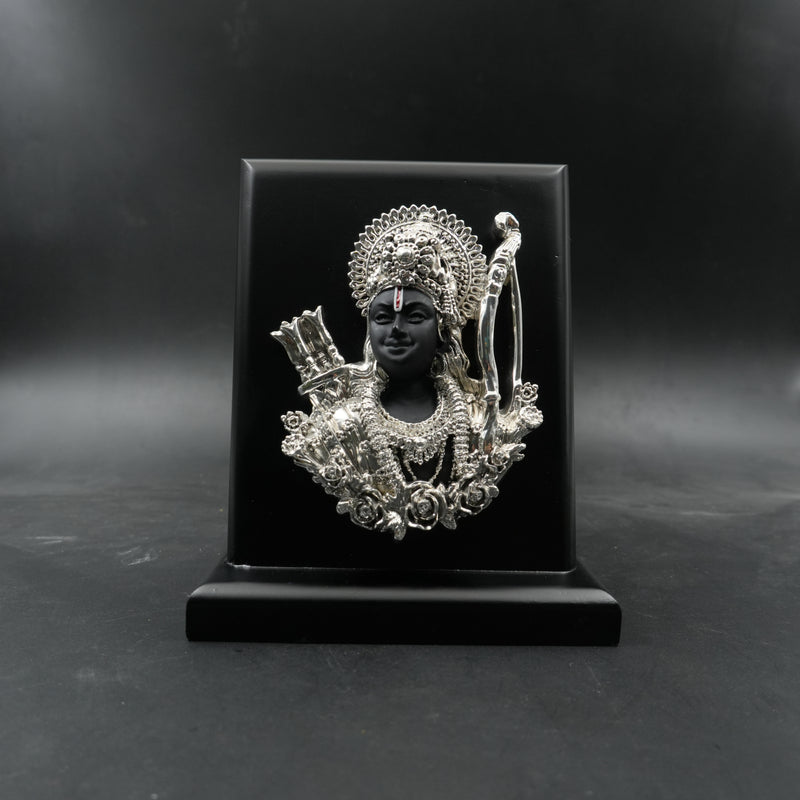 Shri Ram Darshan Silver-Plated Frame on MDF Base
