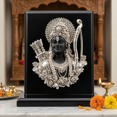 Shri Ram Darshan Silver-Plated Frame on MDF Base