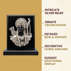 Shri Ram Darshan Silver-Plated Frame on MDF Base