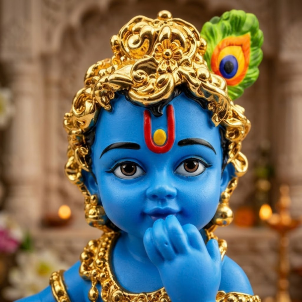 Laddu Gopal Gold-Plated Idol