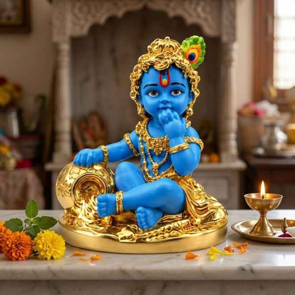 Laddu Gopal Gold-Plated Idol