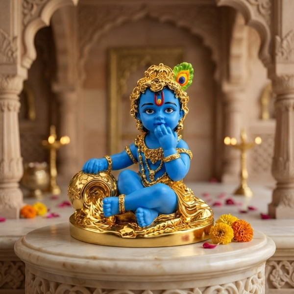 Laddu Gopal Gold-Plated Idol