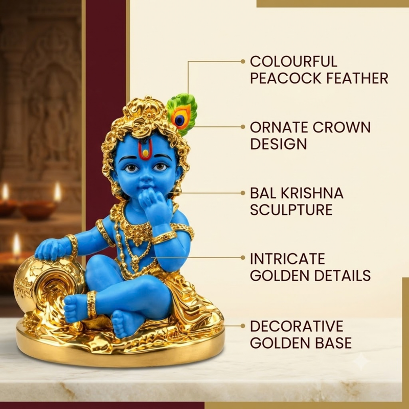 Laddu Gopal Gold-Plated Idol