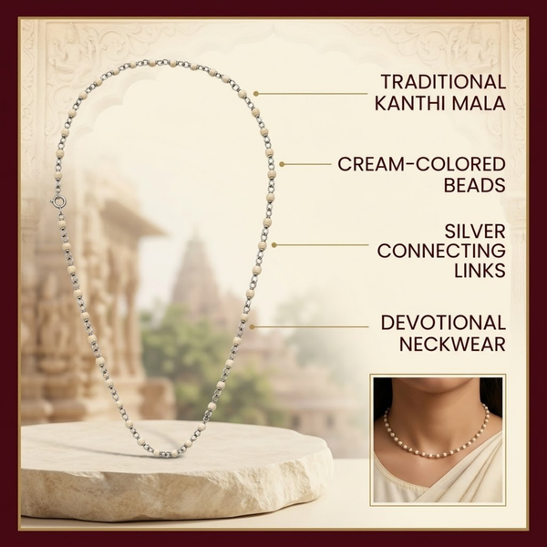 Silver 925 Pure Tulsi Kanti Mala Smaller Size