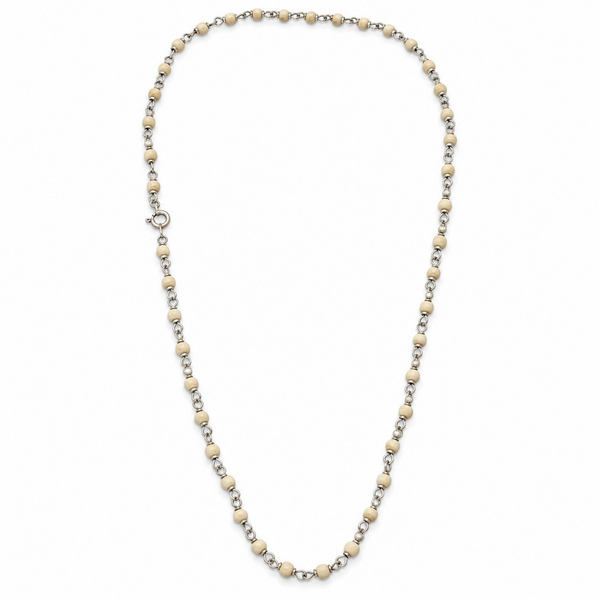Silver 925 Pure Tulsi Kanti Mala Medium Size