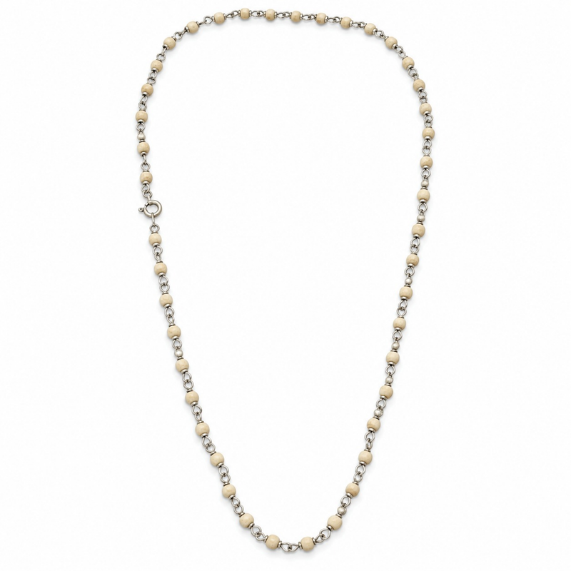 Silver 925 Pure Tulsi Kanti Mala Medium Size