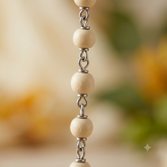 Silver 925 Pure Tulsi Kanti Mala Medium Size