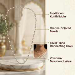 Silver 925 Pure Tulsi Kanti Mala Medium Size