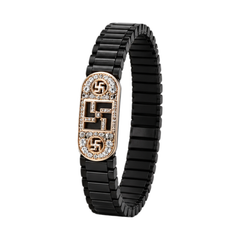 Silver Divine Swastik Watch-Band Bracelet