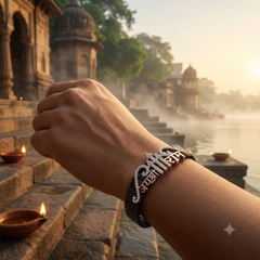 Silver Jai Shree Ram Dhanush Bracelet