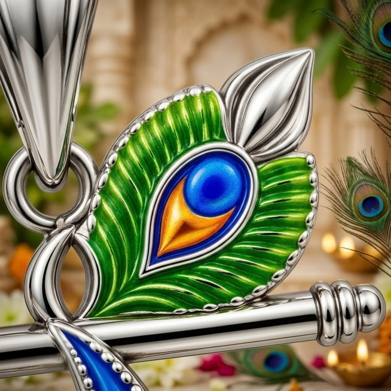 Pure Silver 925 Divine Bansuri Pendant
