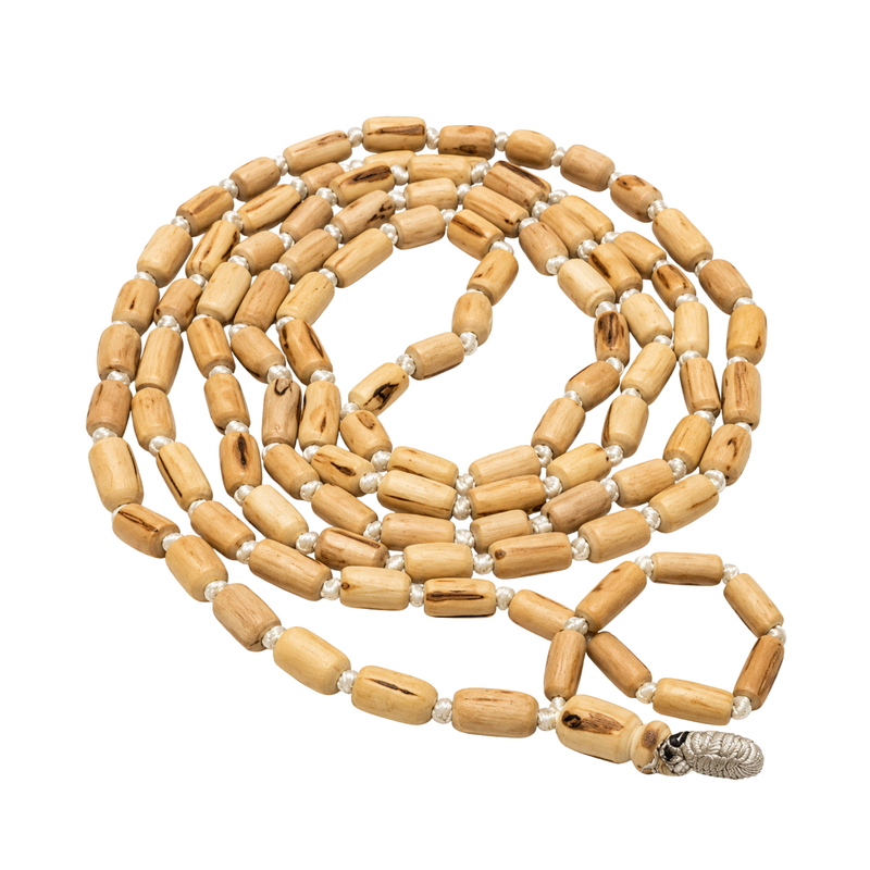 100% Pure Vrindavan Certified Tulsi Japa Mala - 108 Beads Traditional Hindu Prayer Beads for Mantra Chanting & Meditation