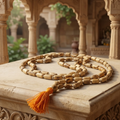 100% Pure Vrindavan Certified Tulsi Japa Mala - Cylindrical Big Dana 108 Beads - Smaller to Bigger Size