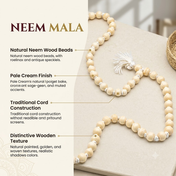 108 Beads Neem Japa Mala 12 mm size