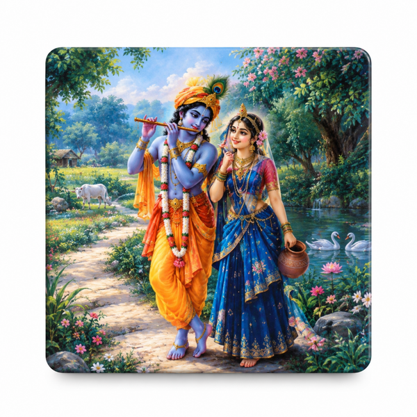 Radha Krishna Rubber Fridge Magnet