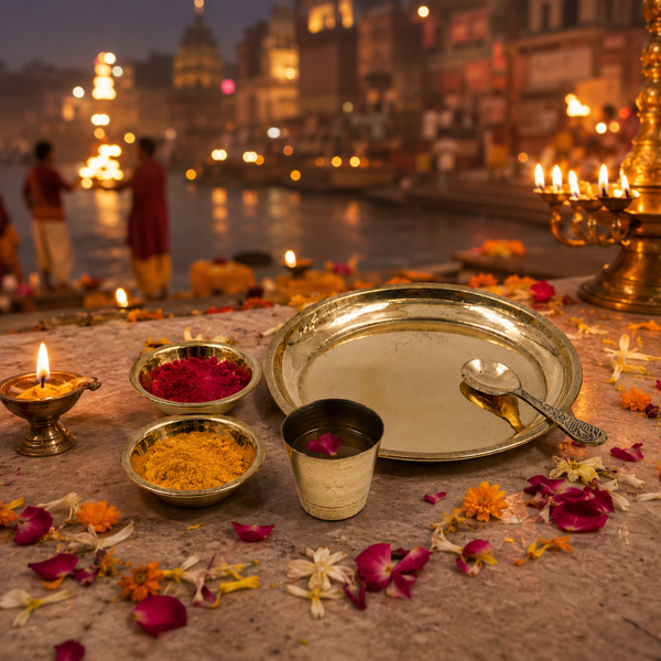 Brass Bhog Offering Set 4.5 Inch