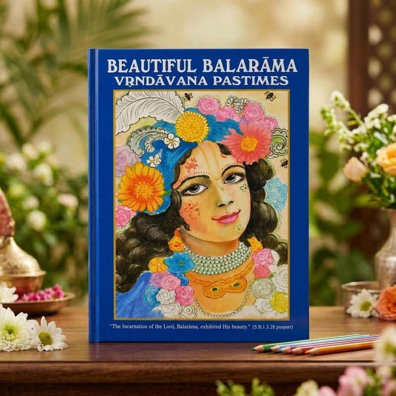 Beautiful Balarama Vrindavan Pastimes Colouring Book (English)