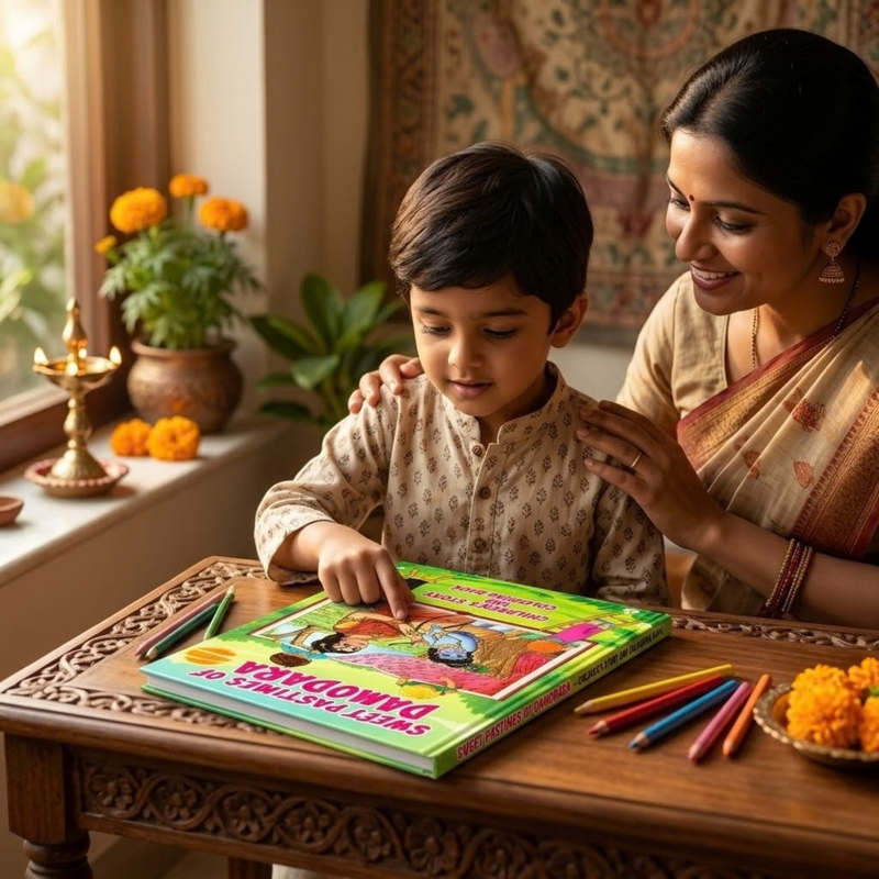 Lord Damodara Sweet Pastimes Colouring & Story Book (English)