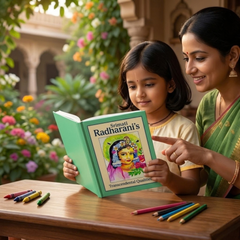 Srimati Radharani's Transcendental Qualities Colouring Book (English)