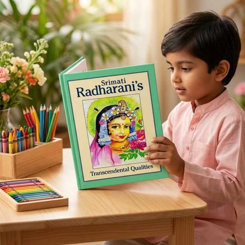 Srimati Radharani's Transcendental Qualities Colouring Book (English)