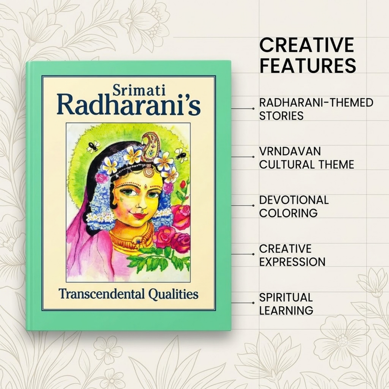 Srimati Radharani's Transcendental Qualities Colouring Book (English)
