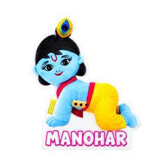 Radha Madhav Glass Fridge Magnet