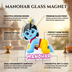 Radha Madhav Glass Fridge Magnet