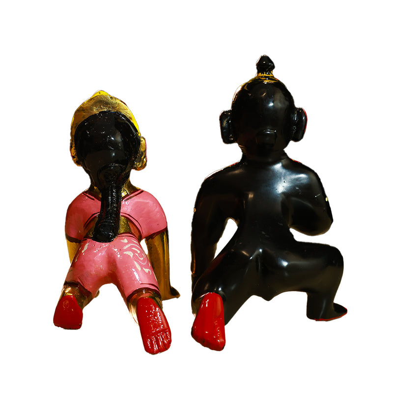 Brass Laddu Gopal Idol Antique Black Finish Size No 6