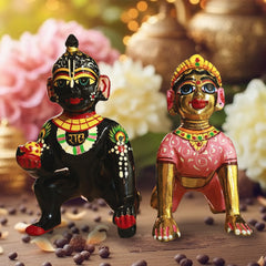 Brass Laddu Gopal Idol Antique Black Finish Size No 6