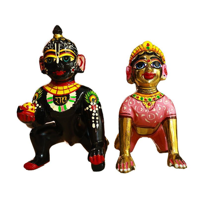 Brass Laddu Gopal Idol Antique Black Finish Size No 6