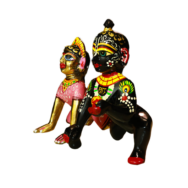Brass Laddu Gopal Idol Antique Black Finish Size No 6