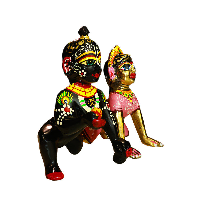 Brass Laddu Gopal Idol Antique Black Finish Size No 6