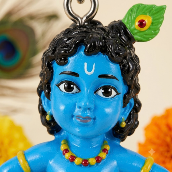 Sri Krishna Standing Figurine Keychain