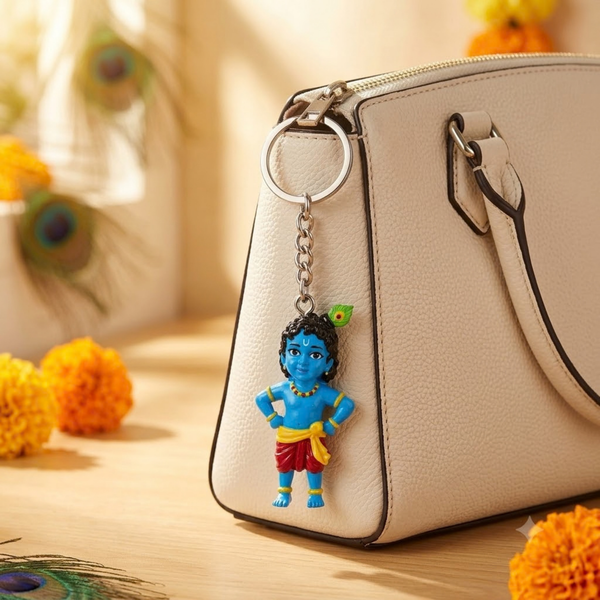 Sri Krishna Standing Figurine Keychain