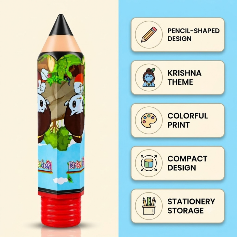 Sri Krishna Pencil Shaped Pencil Box