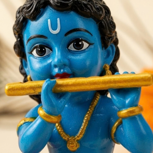Sri Krishna Sitting on Stone Key Chain