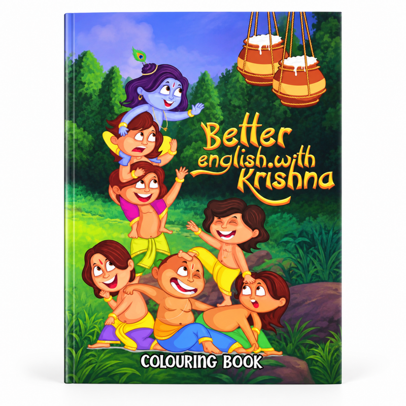 Better English with Krishna Colouring Book (English)