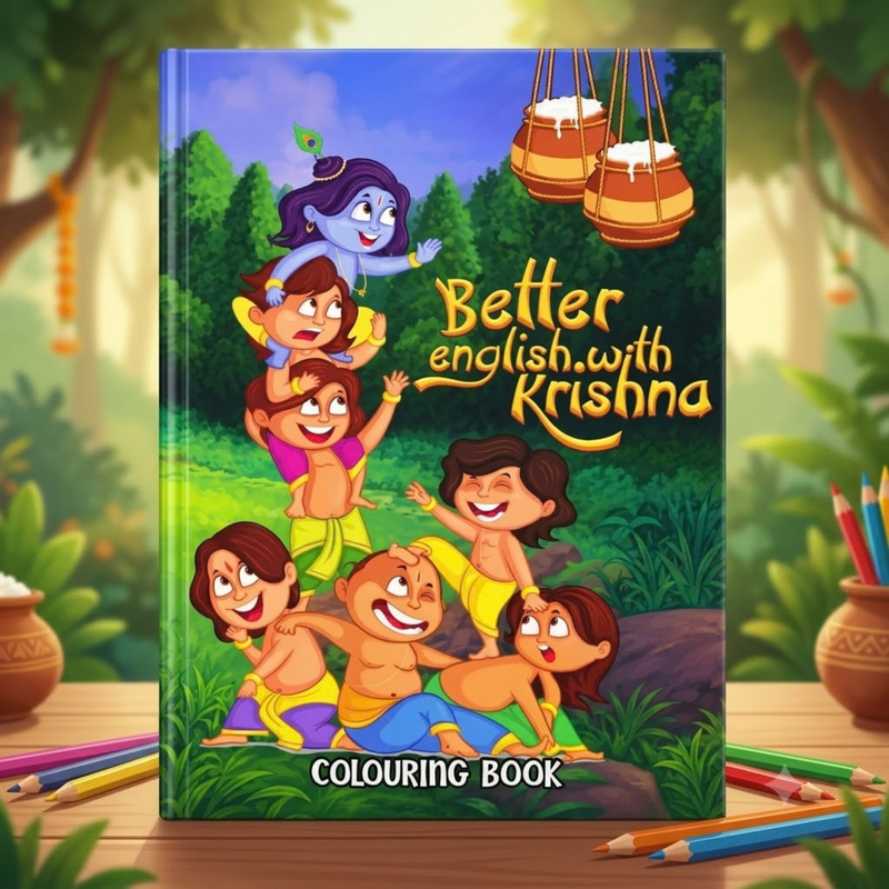 Better English with Krishna Colouring Book (English)