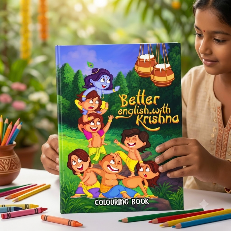 Better English with Krishna Colouring Book (English)