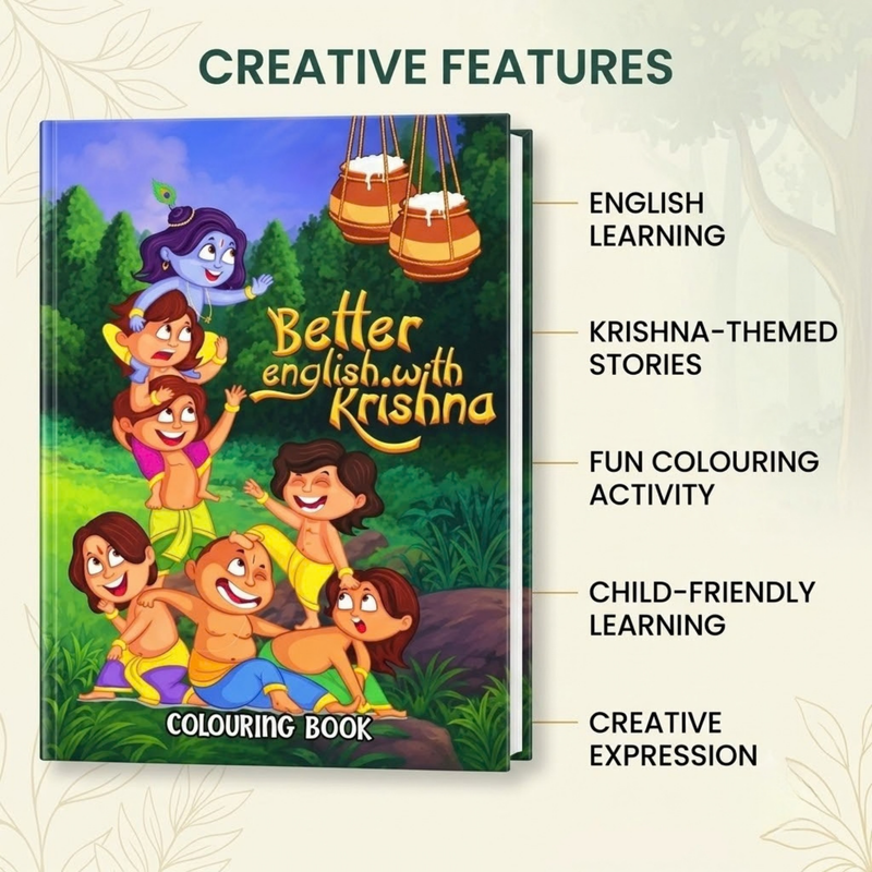 Better English with Krishna Colouring Book (English)