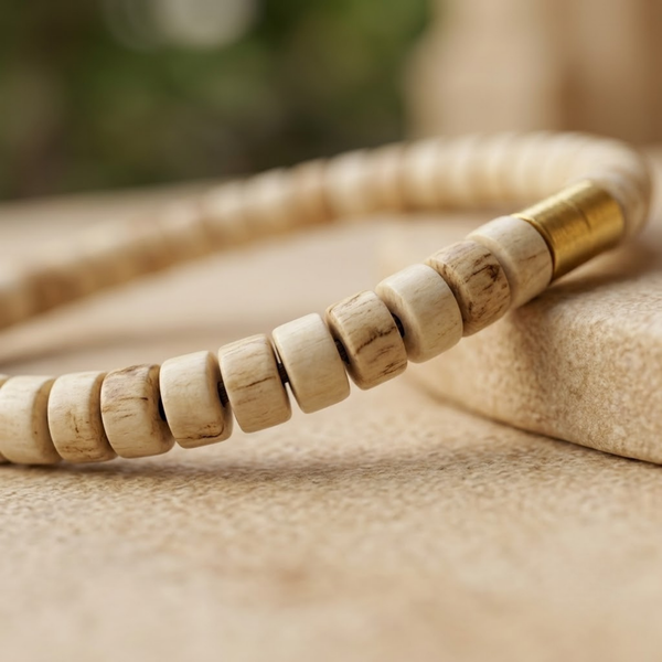 100% Pure Vrindavan Certified Tulsi Patta Kanthi Mala (1 Round)