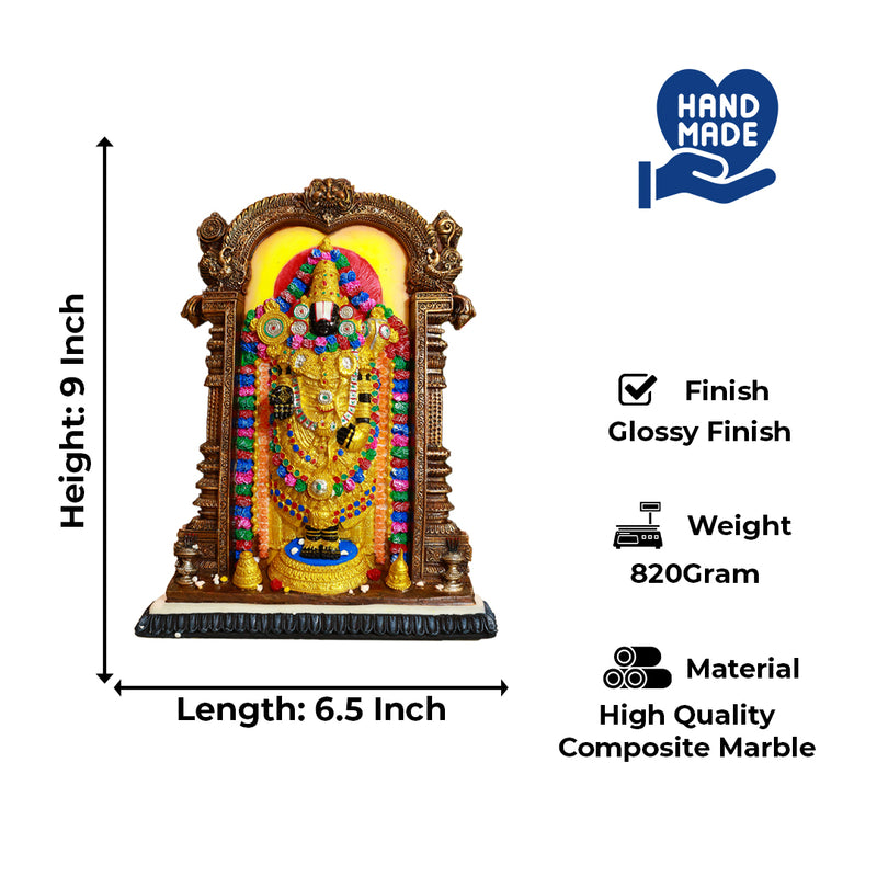 Polyresin Tirupati Balaji Lord Venkateswara Swamy Idol Big Size