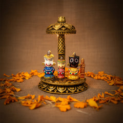 Polyresin Jagannath Puri Swamy Idol with Sacred Fabric Chaddar