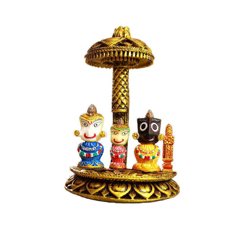 Polyresin Jagannath Puri Swamy Idol with Sacred Fabric Chaddar