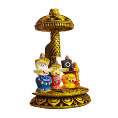 Polyresin Jagannath Puri Swamy Idol with Sacred Fabric Chaddar