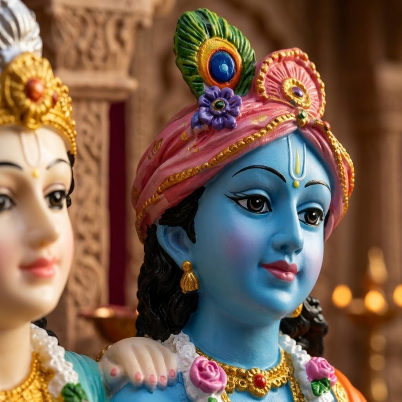 Krishna Balaram Polyresin Deity Idol