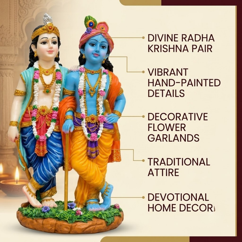 Krishna Balaram Polyresin Deity Idol