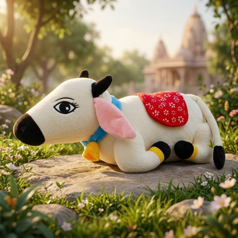 Surabhi Cow Plush Toy with Pocket