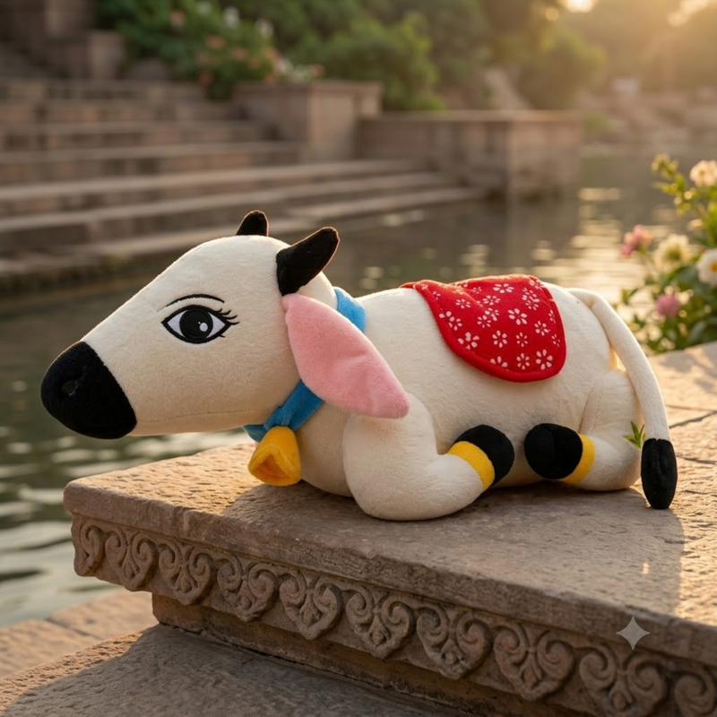 Surabhi Cow Plush Toy with Pocket