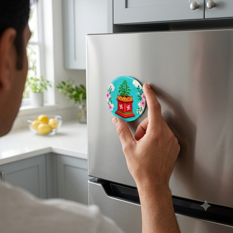 Tulsi Metal Fridge Magnet